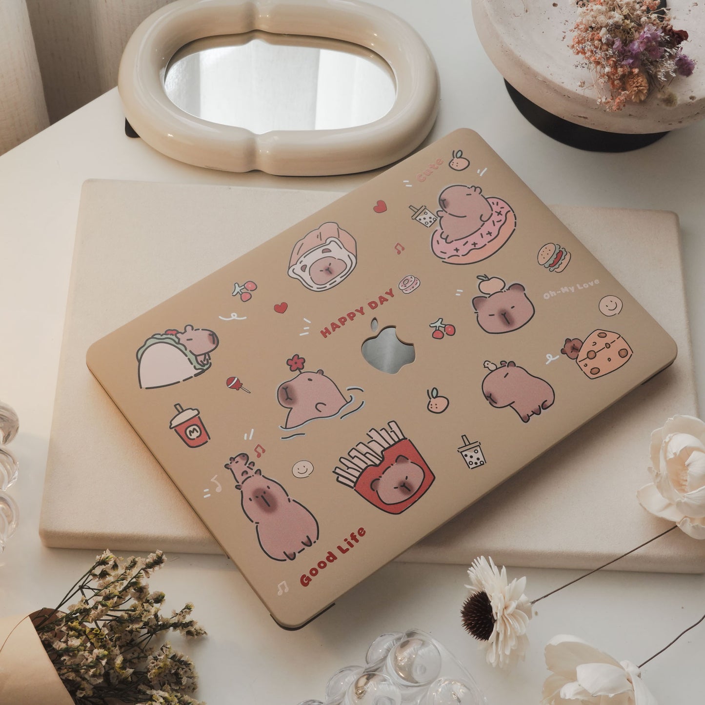This is us Designer Q-version Capybara Hand-drawn Macbook Case