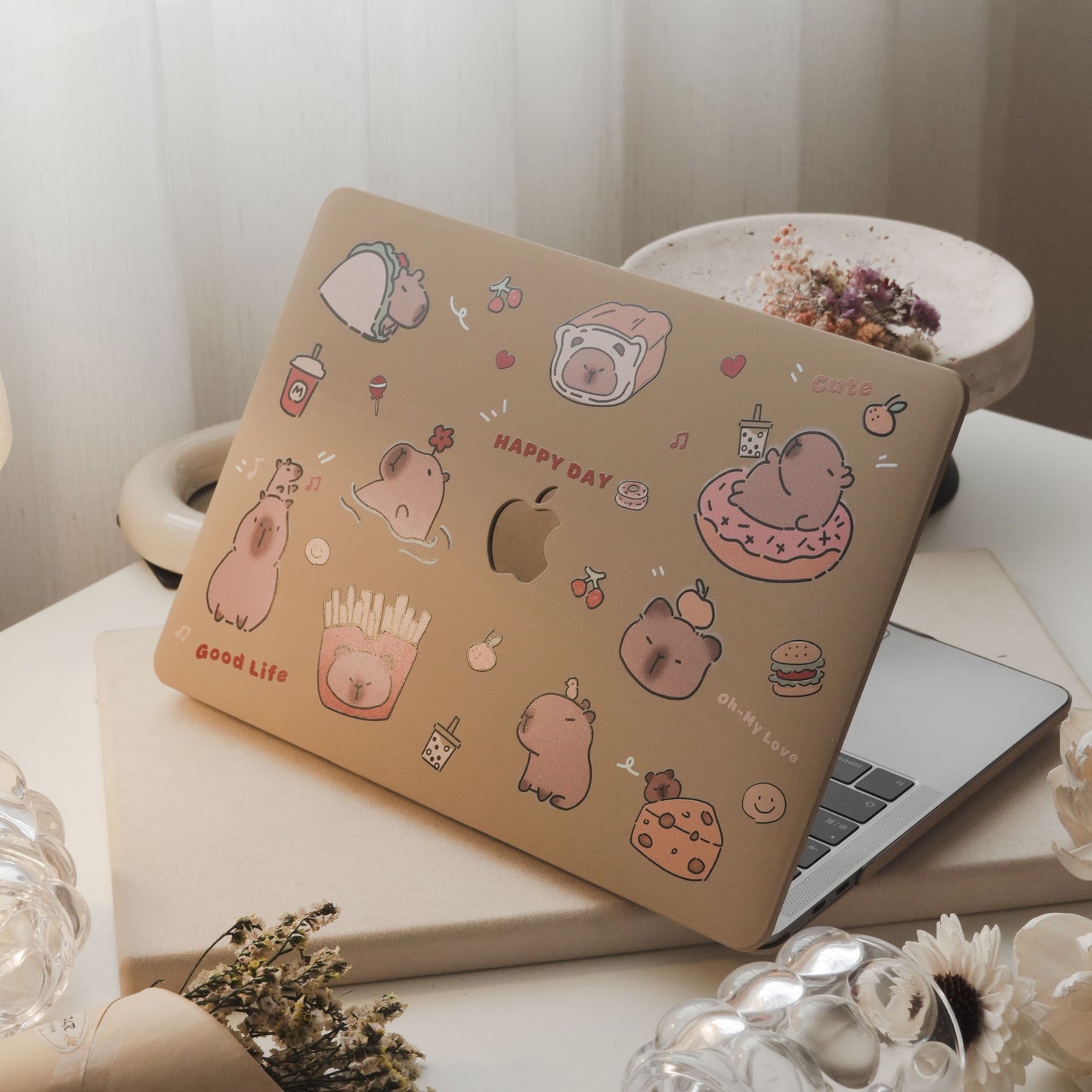 This is us Designer Q-version Capybara Hand-drawn Macbook Case