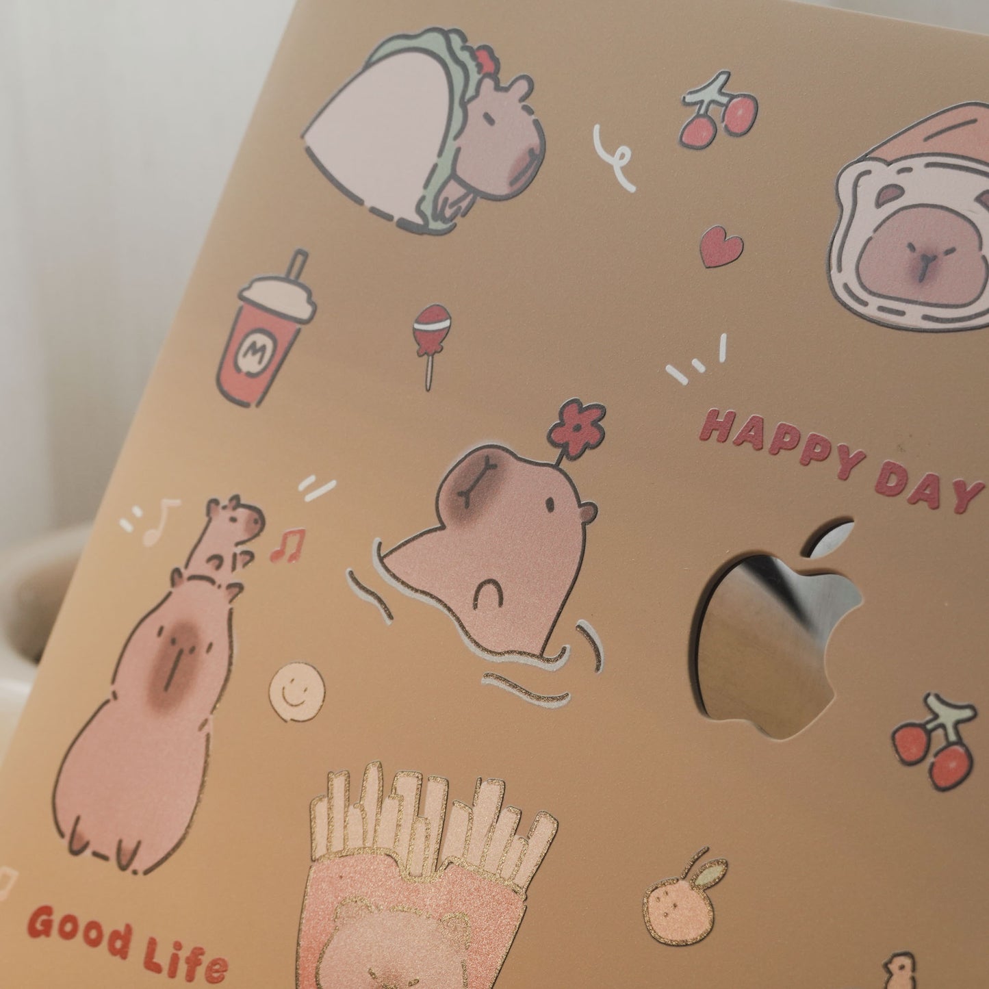 This is us Designer Q-version Capybara Hand-drawn Macbook Case
