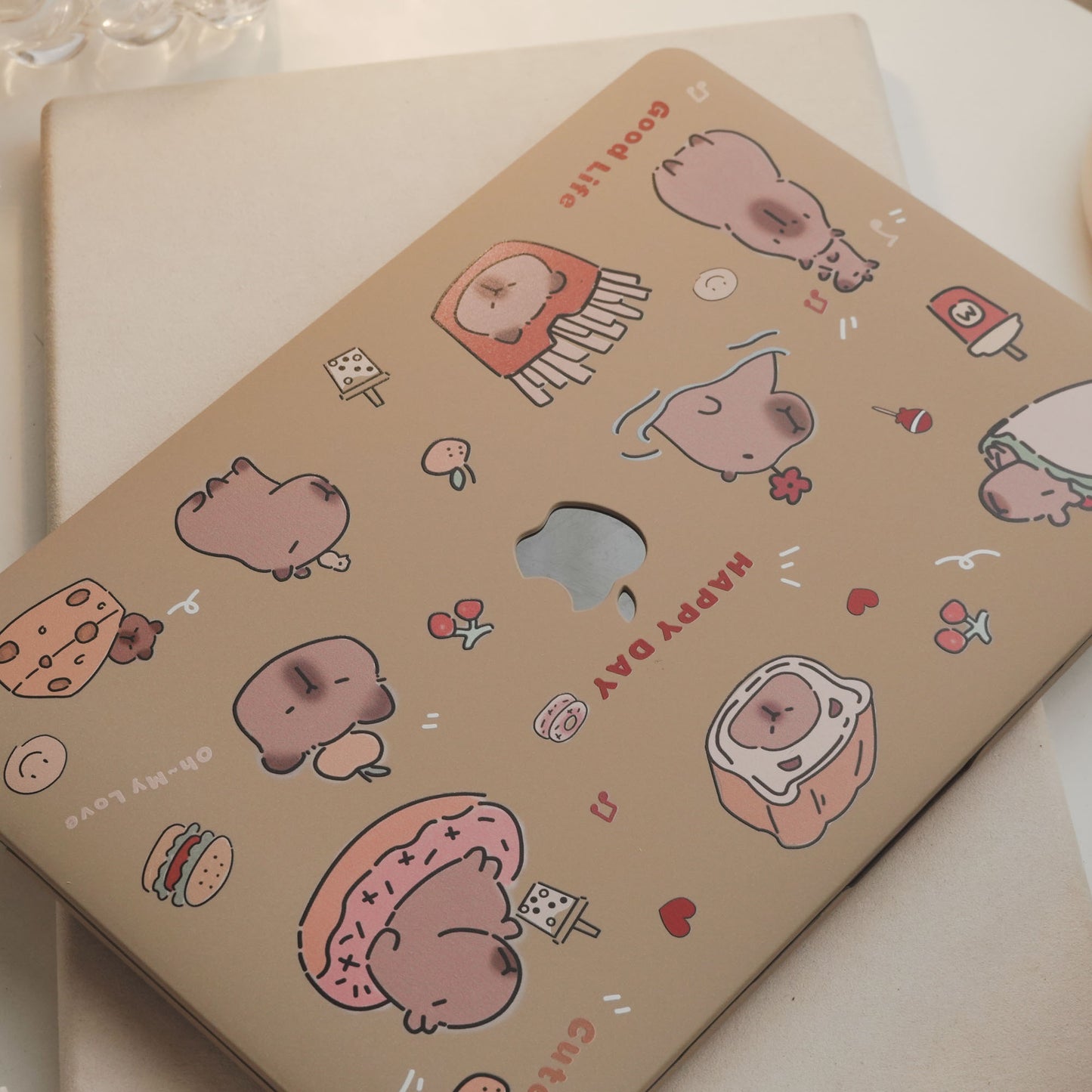This is us Designer Q-version Capybara Hand-drawn Macbook Case