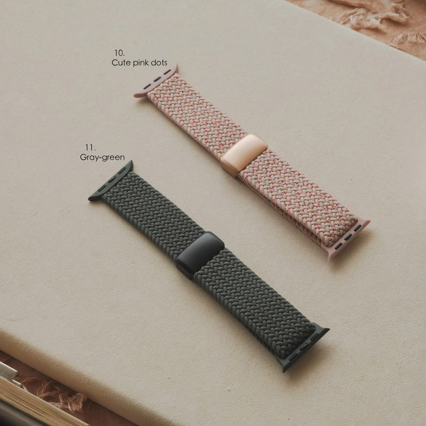 Elastic nylon magnetic closure breathable Apple Watch strap