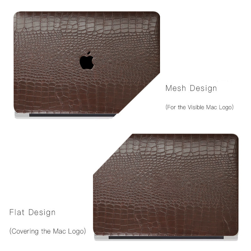 Leather Series ♾ Dark Brown Crocodile Leather MacBook Case