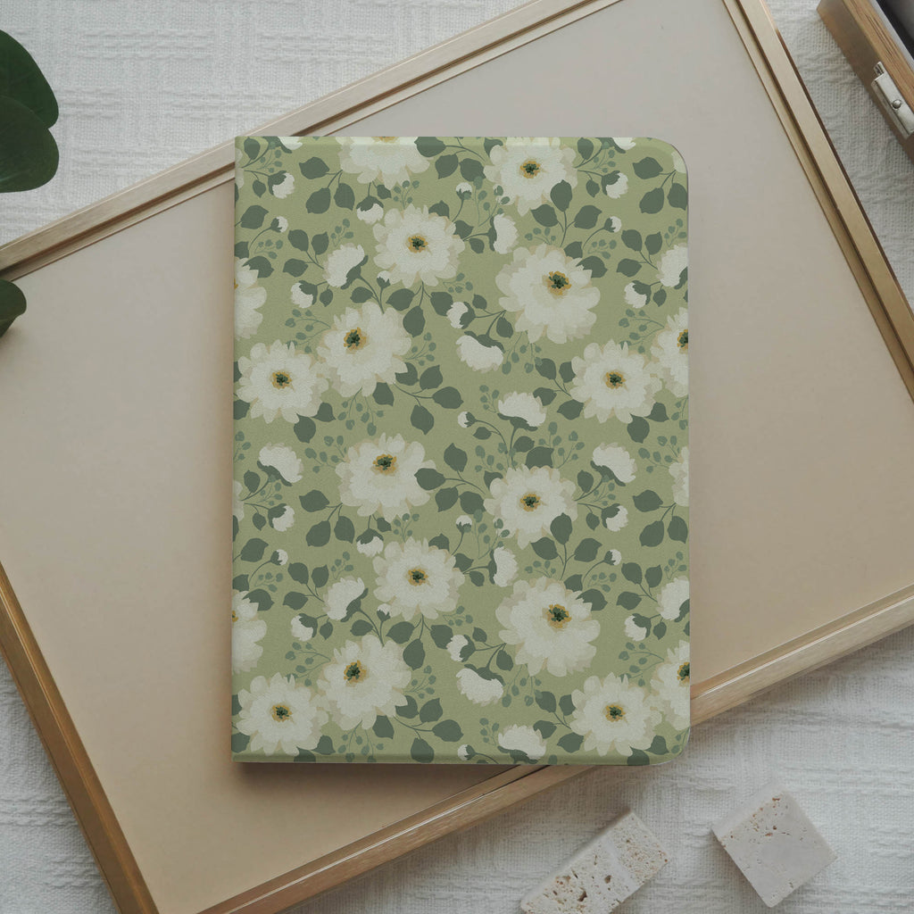 Design Evergreen Blossom  Pencil Magnetic Pen Slot iPad Protective Case