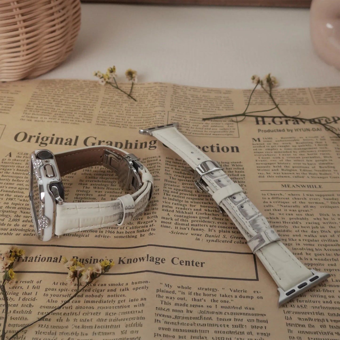 Crocodile Embossing Leather Apple Watch Band