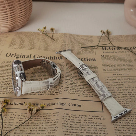 Crocodile Embossing Leather Apple Watch Band