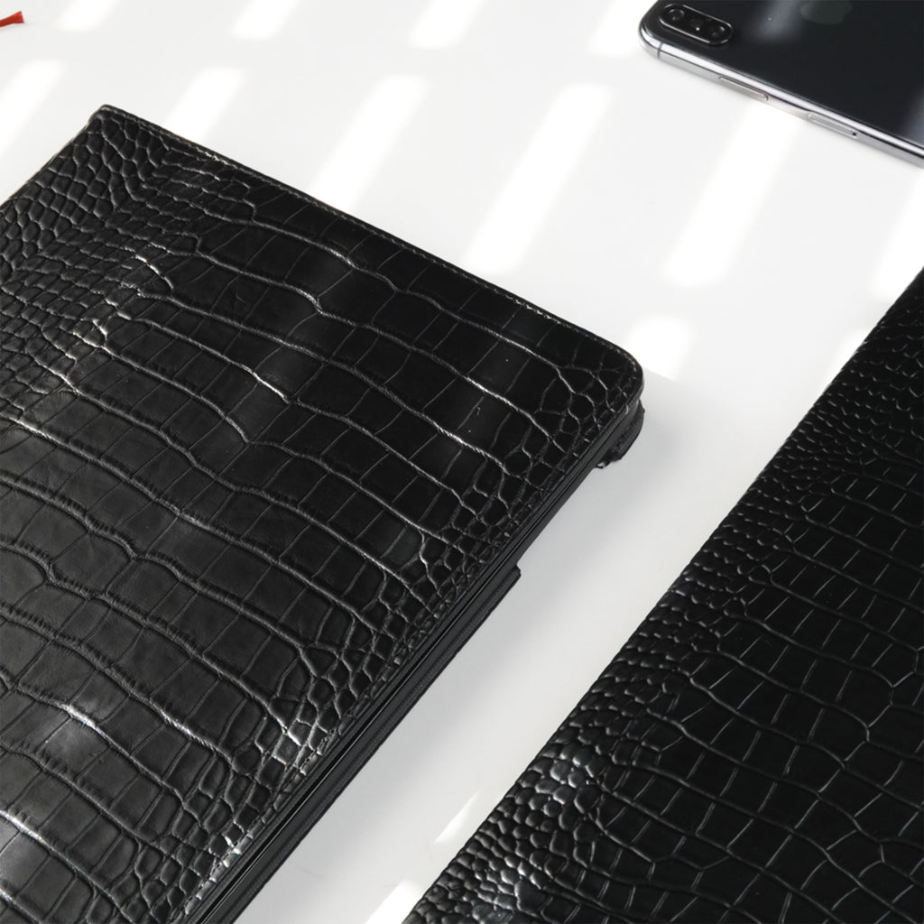 Crocodile Style & Crocodile Black with Pencil Holder iPad Protective Case