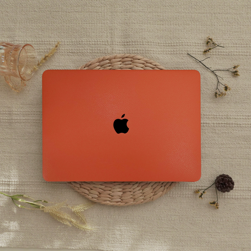 Lychee Texture Bright Orange ♾ MacBook Case