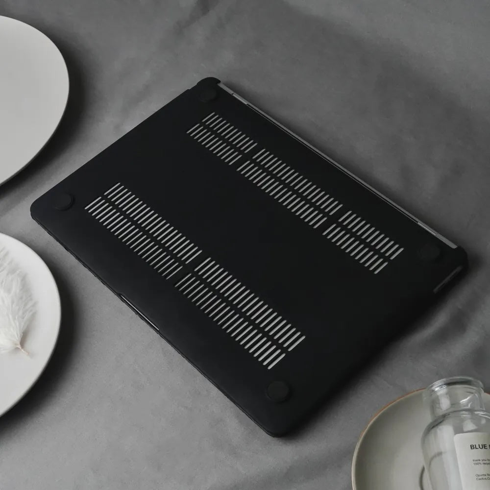 Black Weave Texture Leather Macbook Case