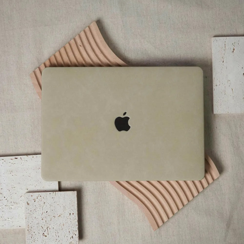 Wheat Suede Leather Macbook Case