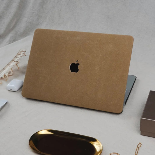 Walnut Suede Leather Macbook Case