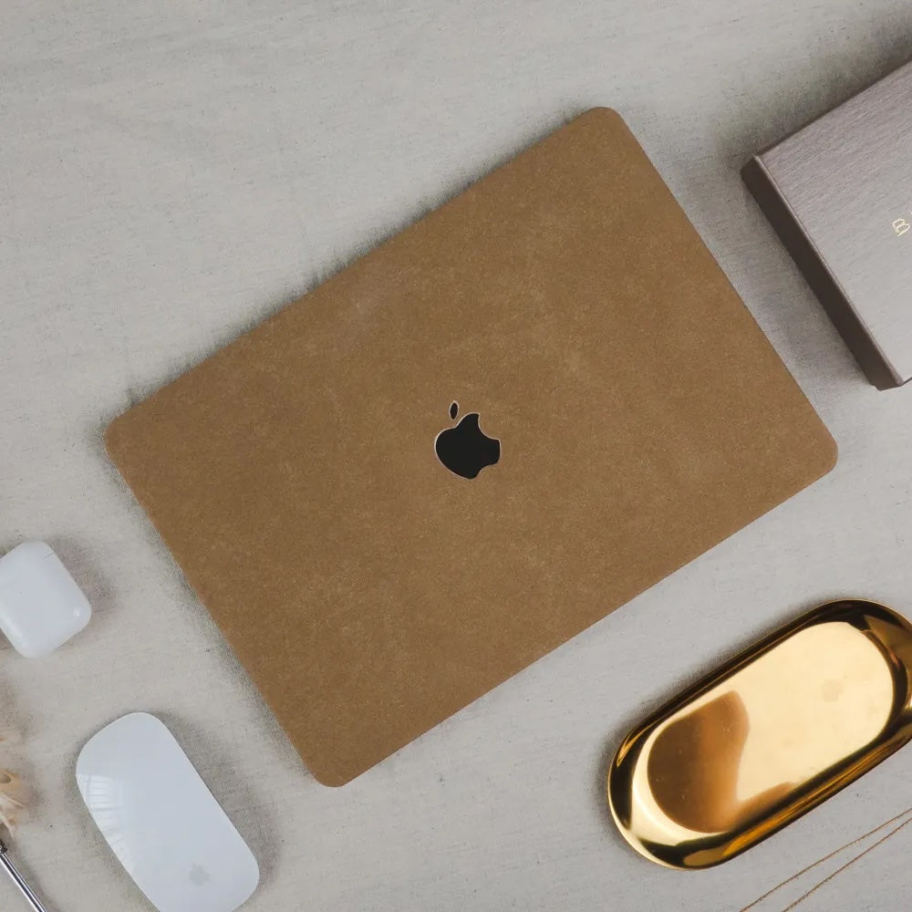 Walnut Suede Leather Macbook Case