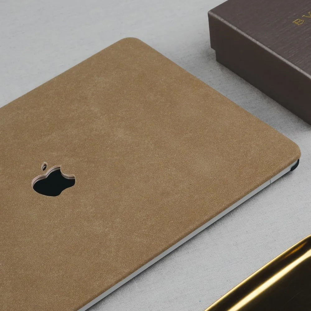 Walnut Suede Leather Macbook Case