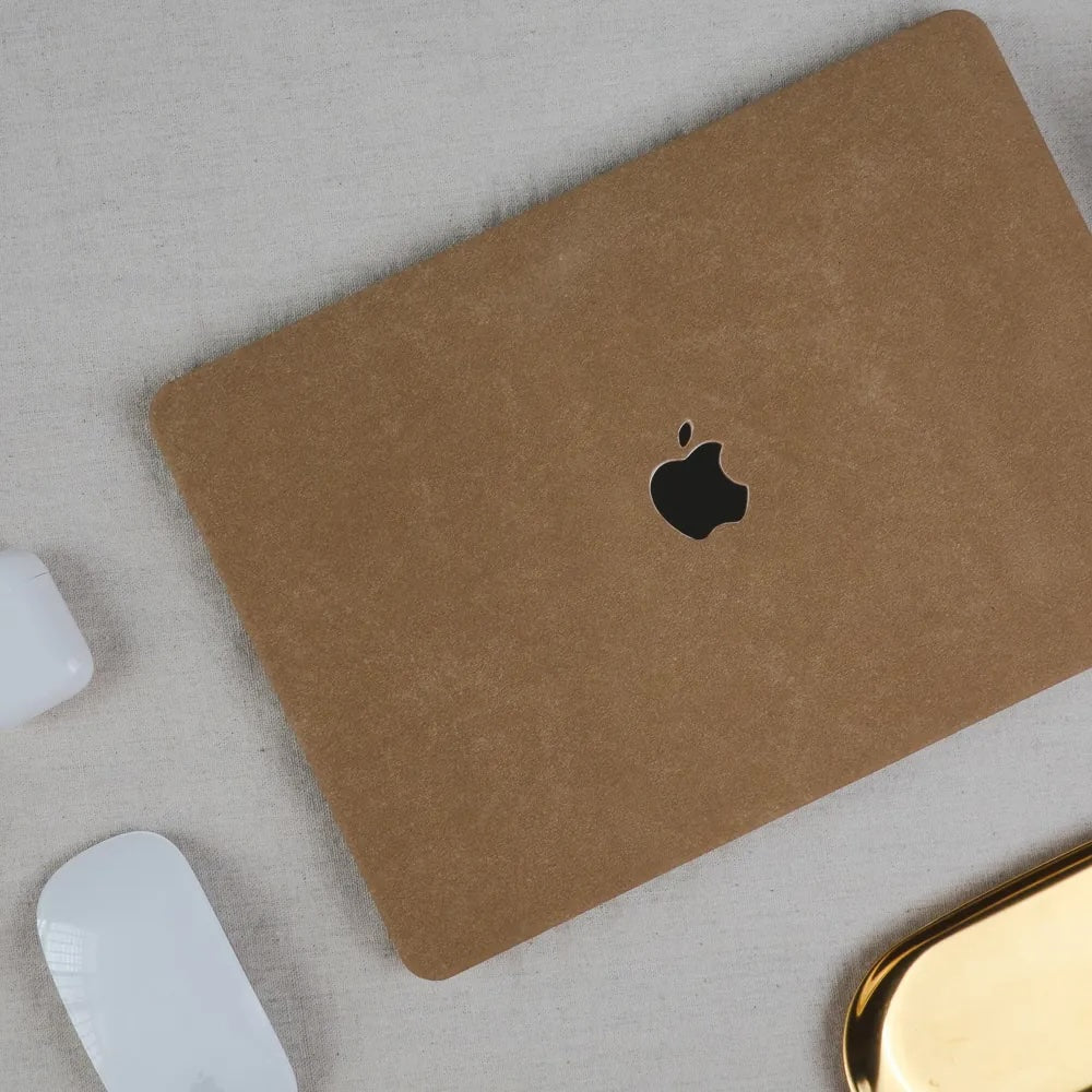 Walnut Suede Leather Macbook Case