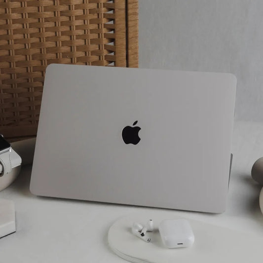 Cream Rock Grey Macbook Case