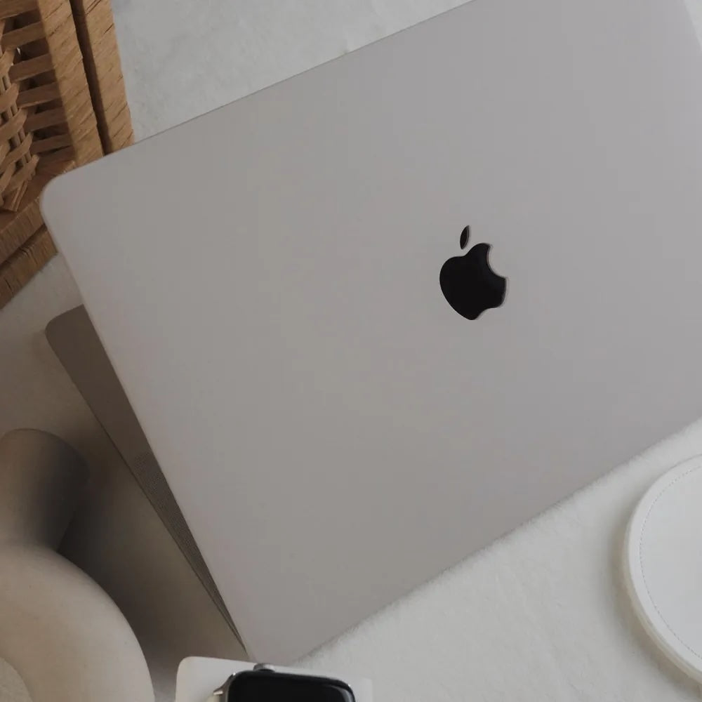 Cream Rock Grey Macbook Case