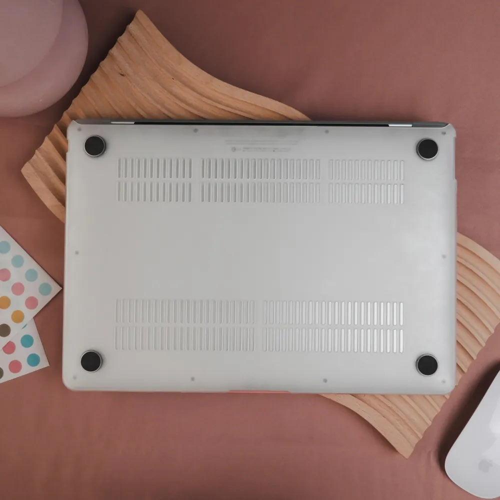 Pink Smudge Leather Macbook Case