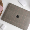 Houndstooth Leather Brown Macbook Case