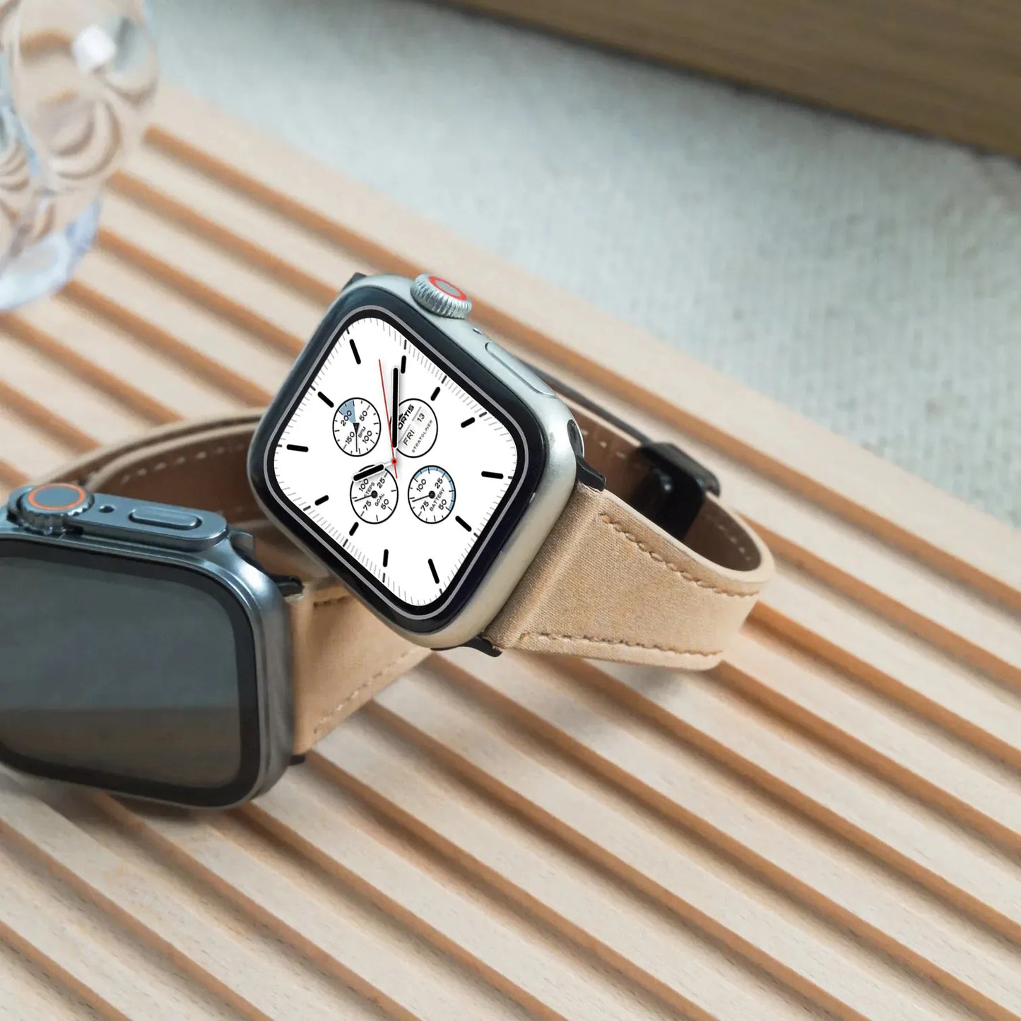 Denim Weave Magnetic Leather Apple Watch Band