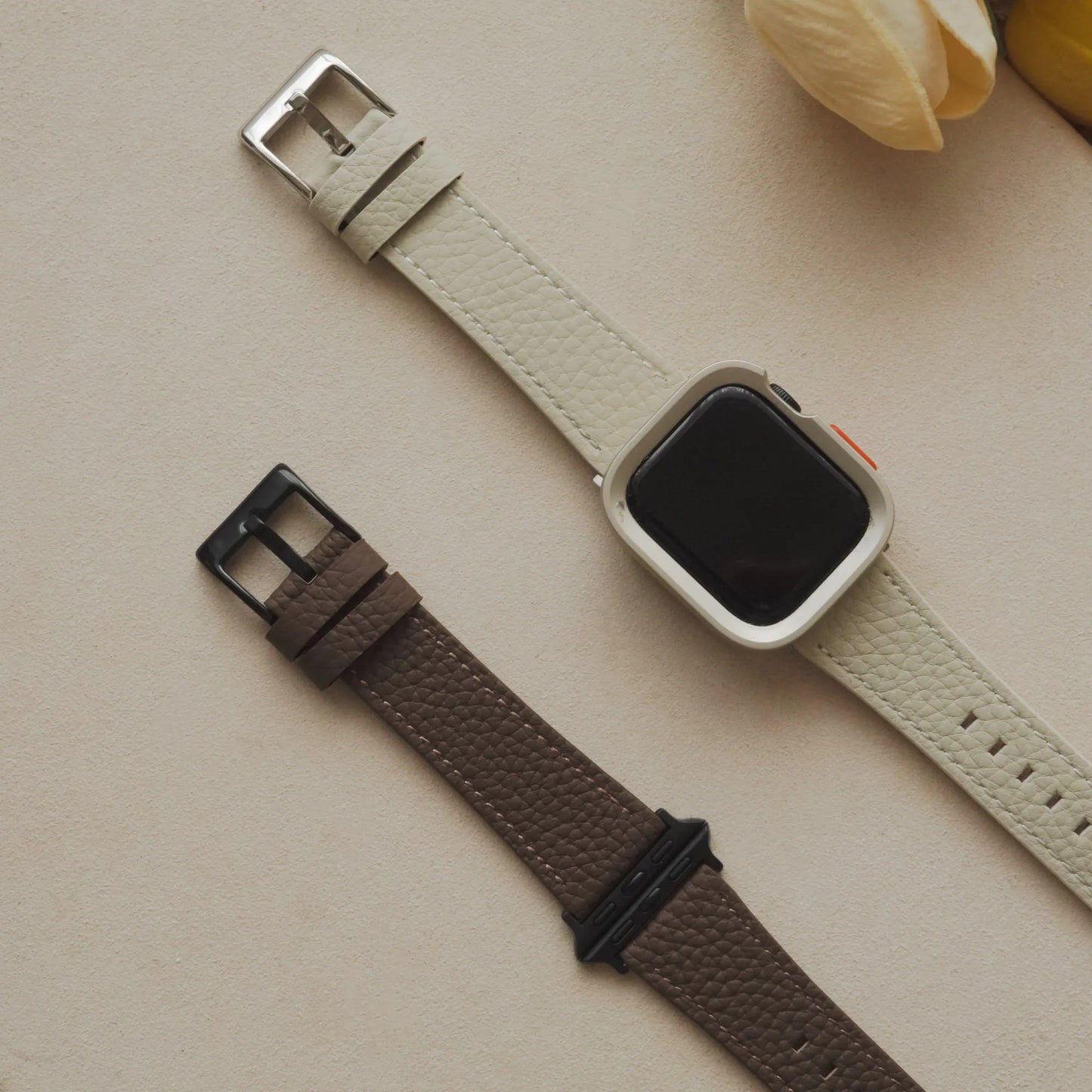 Classic Lychee Grain Leather Apple Watch Band