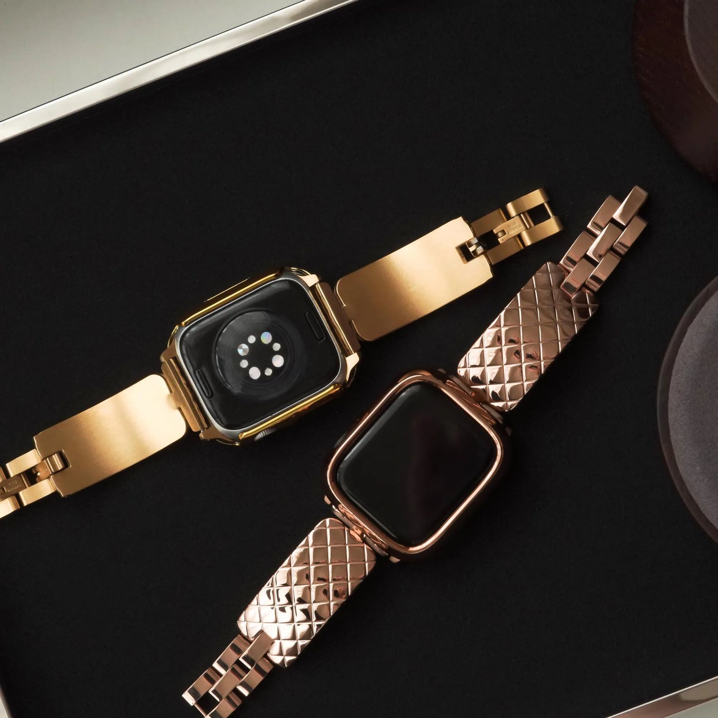 Textured Mesh Stainless Steel Metal Apple Watch Band