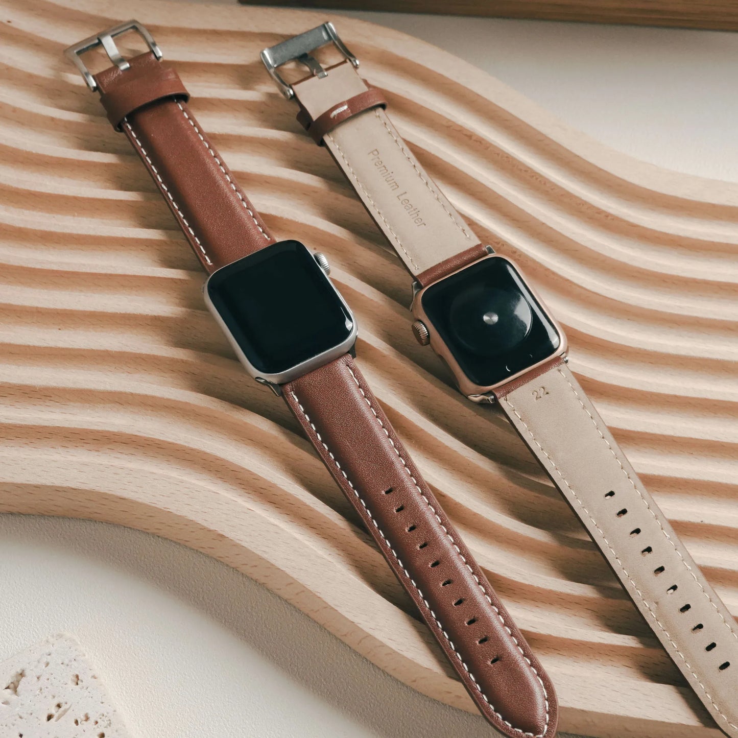 Classic Sewing Leather Apple Watch Band
