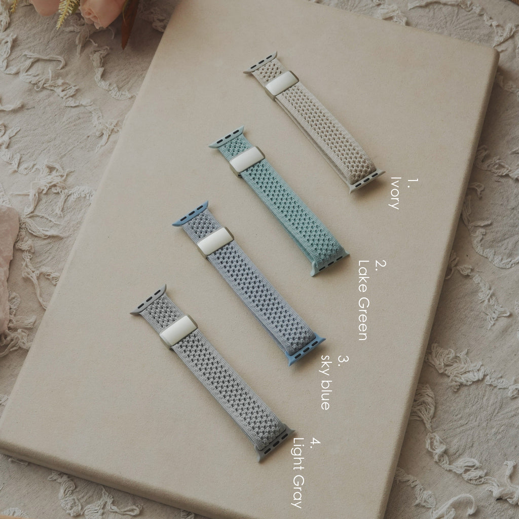 Delicate Woven Elastic Nylon Apple Watch Band