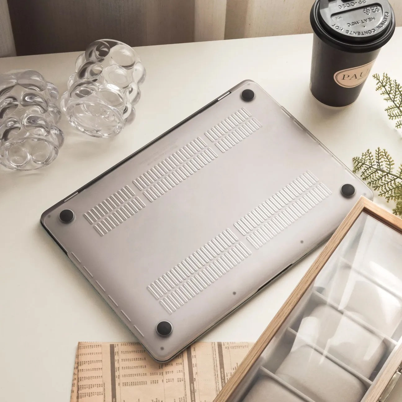 Denim Embroidery Embroidered Leather Macbook Case
