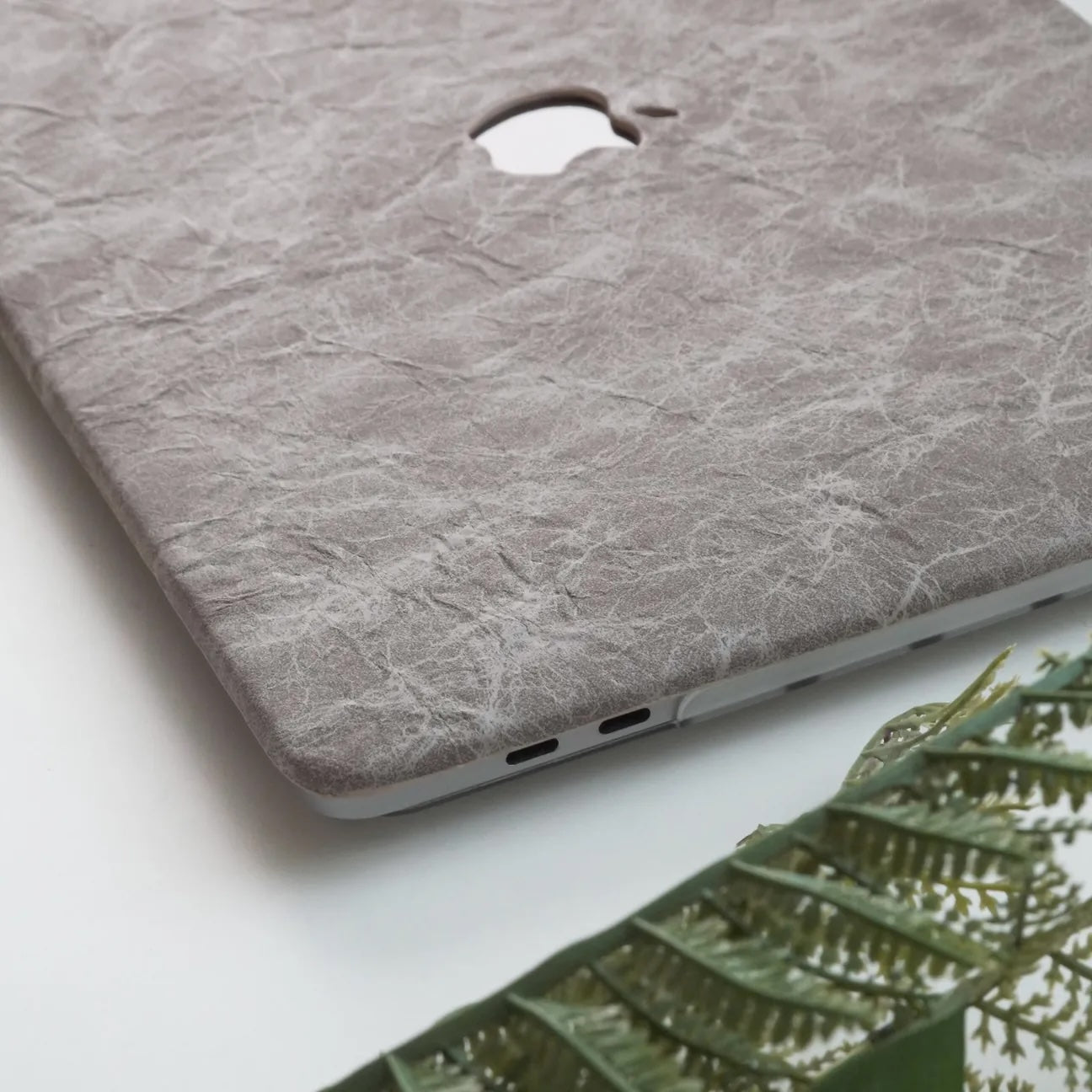 Iron Rock Texture Leather Macbook Case
