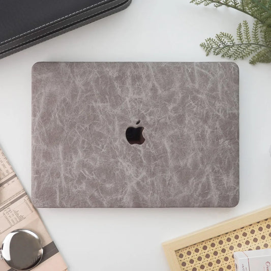 Iron Rock Texture Leather Macbook Case