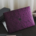 Purple Rock Texture Leather Macbook Case