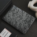 Black Grey Rock Texture Leather Macbook Case