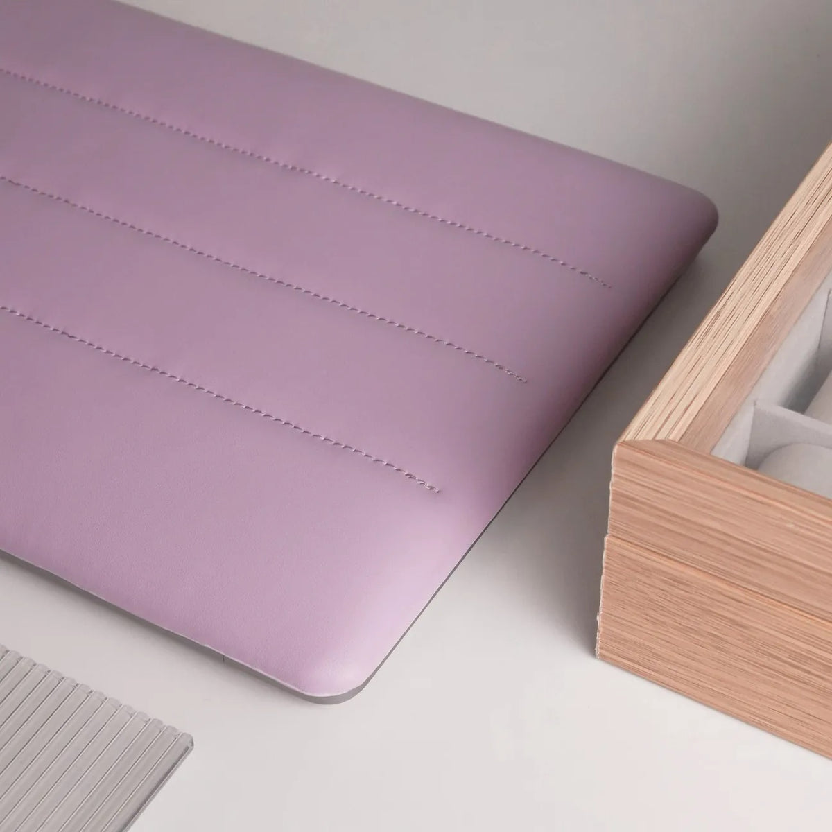 Lilac Luxury Fashion Soft Puffer Leather Macbook Case