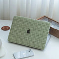 Green Plain Weave w/ Fancy Yarn Texture Macbook Case