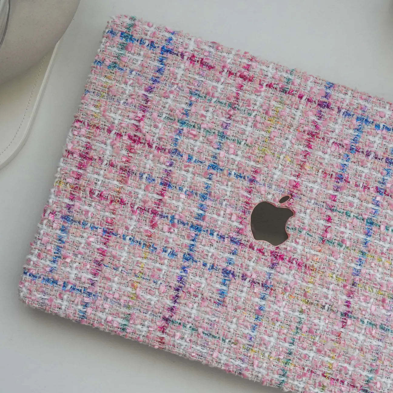 Pink Plain Weave w/ Fancy Yarn Texture Mac Case