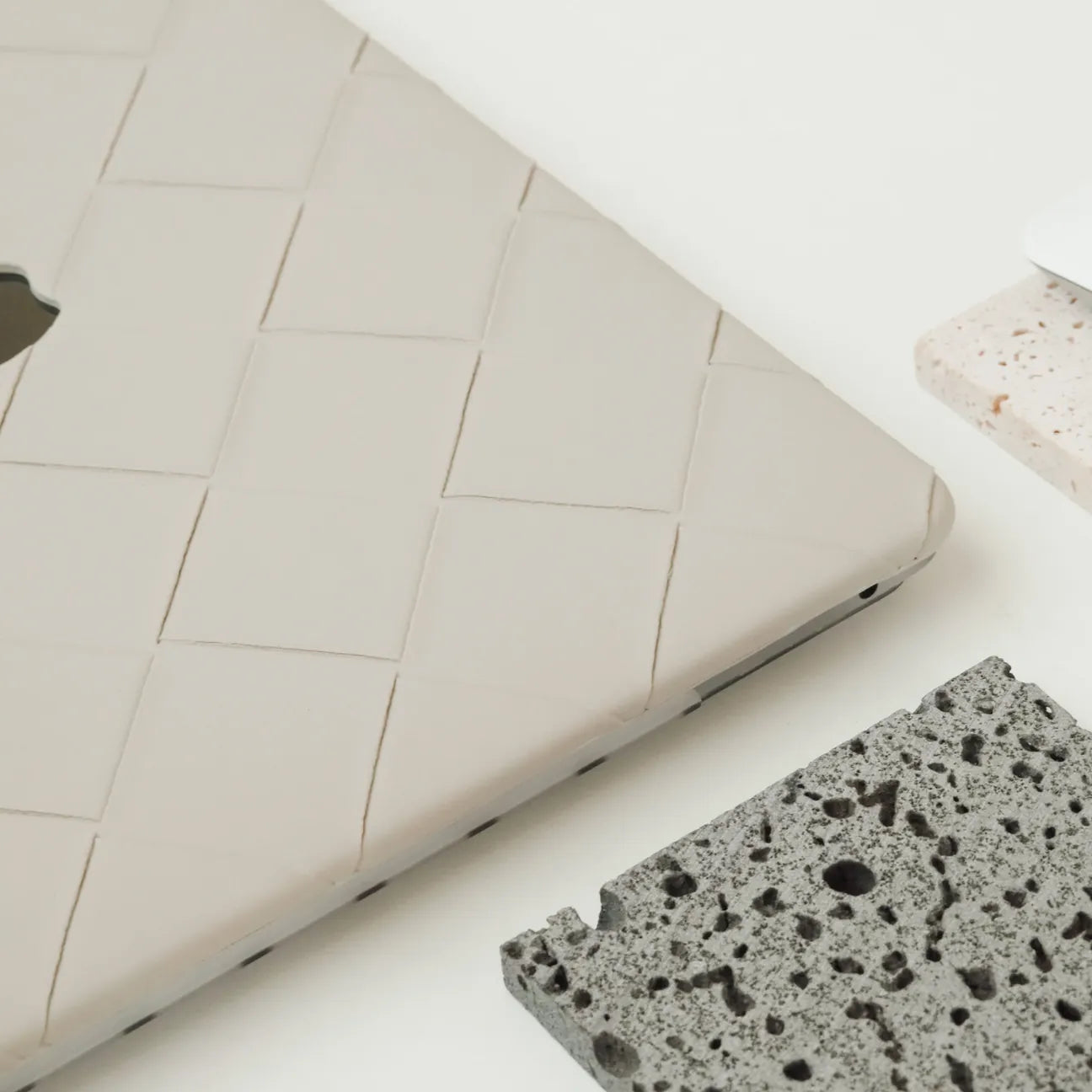 Rock Ash Weave Texture Leather Macbook Case