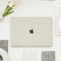 Rock Ash Weave Texture Leather Macbook Case