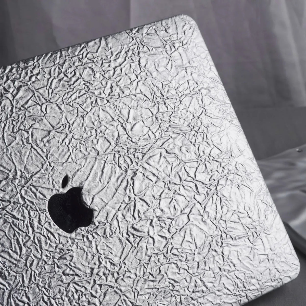 Silver Irregular Leather Macbook Case
