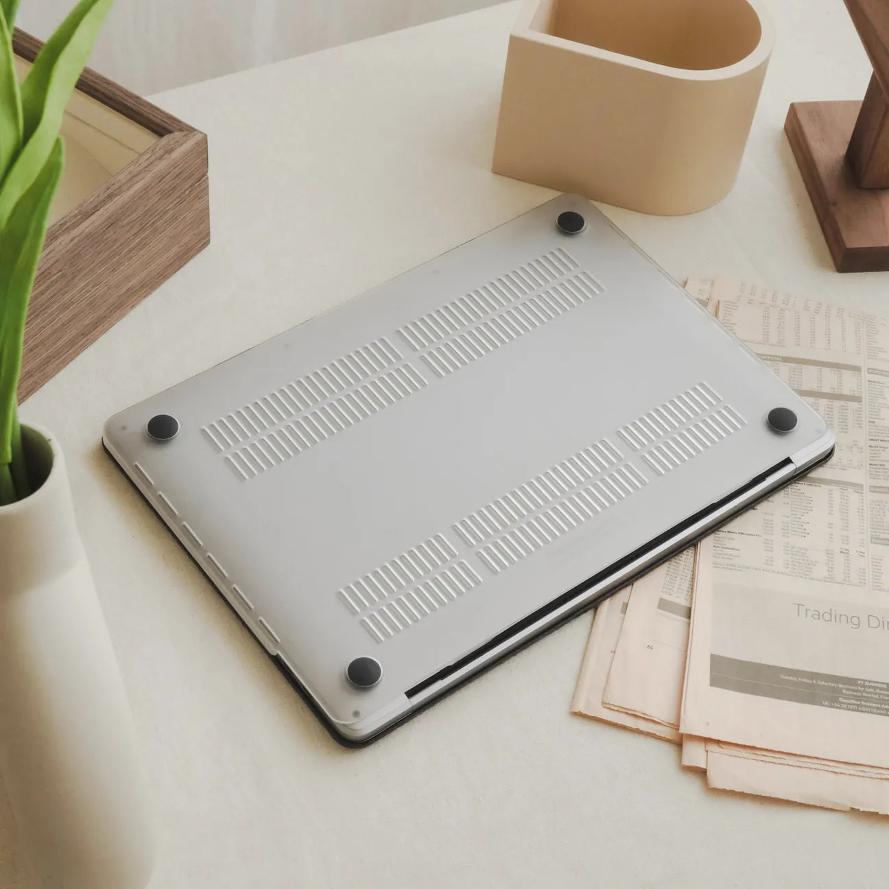Iron Black Irregular Leather Macbook Case