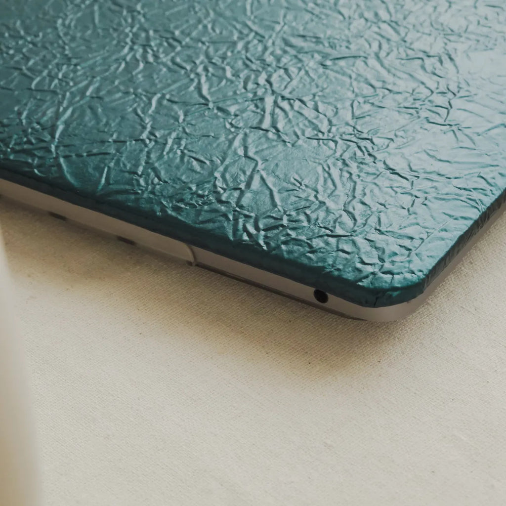 Bronze Green Irregular Leather Macbook Case