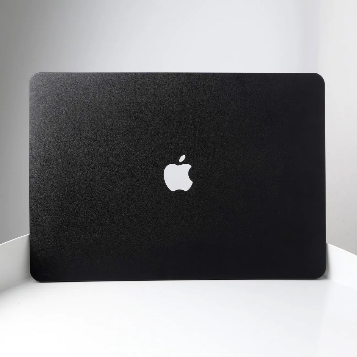 Classic black Litchi Leather Macbook case