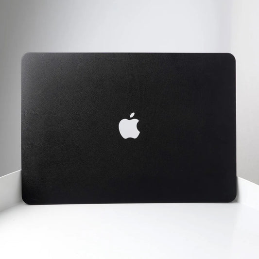 Classic black Litchi Leather Macbook case