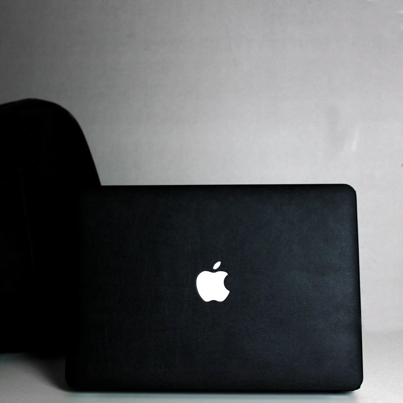 Classic black Litchi Leather Macbook case