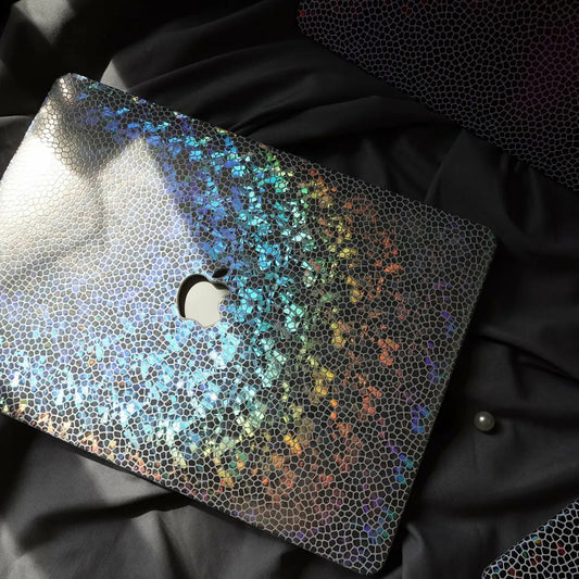 Silver Gradient Color Leather Macbook Case