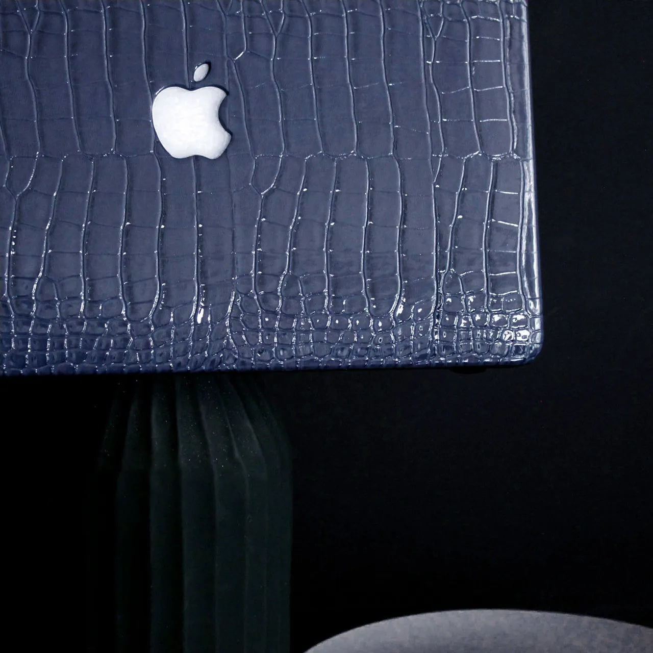 Salvia Blue Crocodile Leather Macbook Case