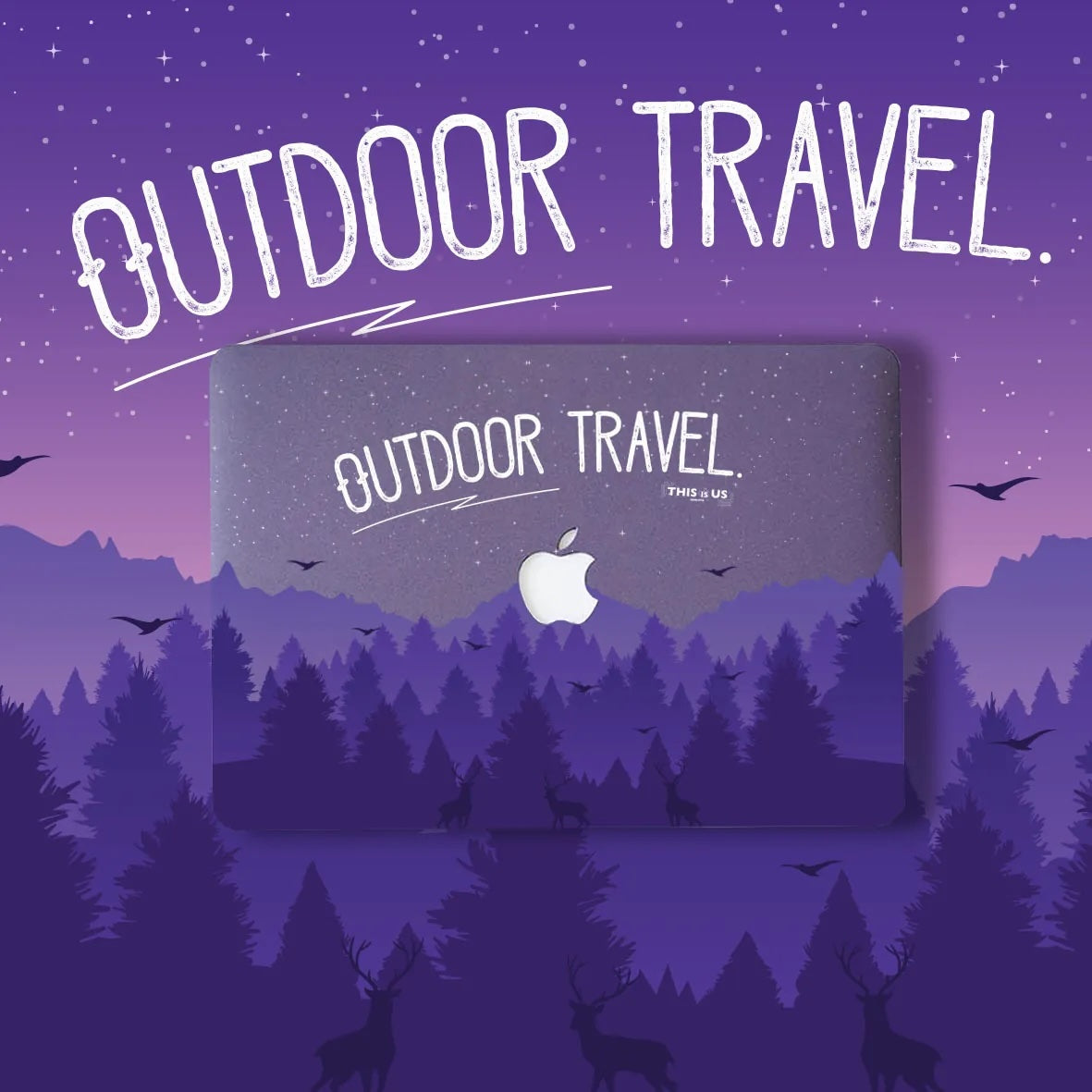 This is us design Outdoor night Macbook case