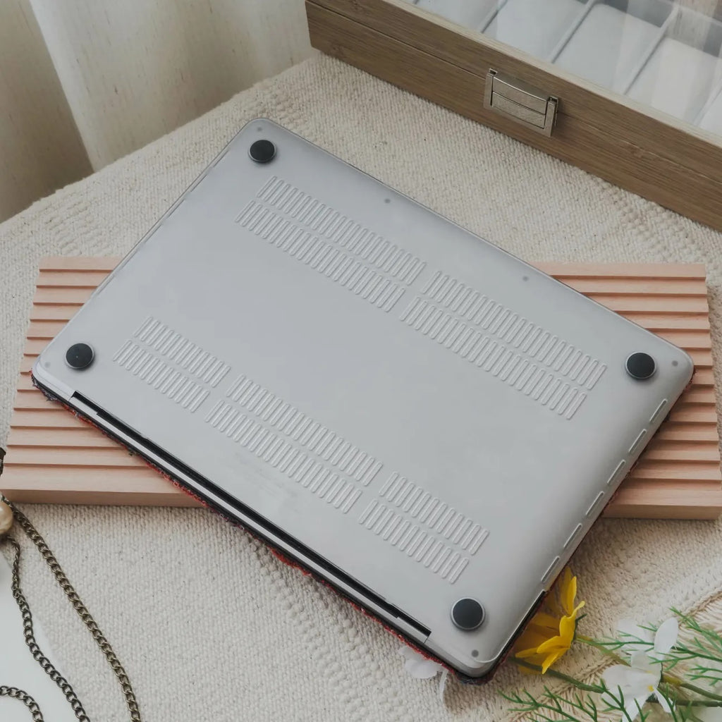Bloom Embroidered Leather Macbook Case