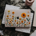 This Is Us Design Leather Embroidery ♾ Cream White Sunflower Garden Mac Case