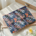 Black Bloom Embroidered Leather Macbook Case