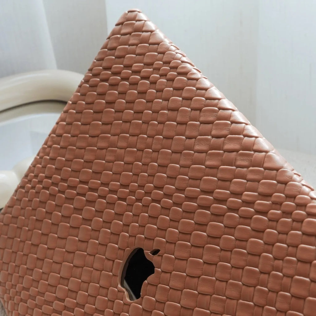 Brown Irregular Flow Leather Macbook Case