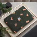 Green Pumpkin Embroidered Leather Mac Case